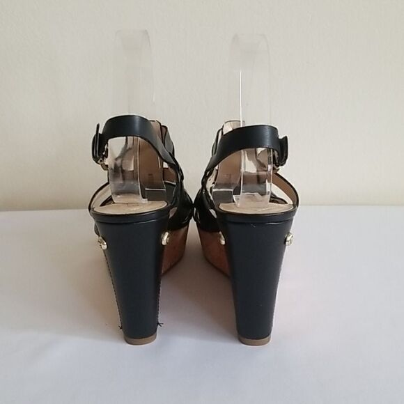 Guess Blk. Tabetha Wedge Cork Platform, NEW , 8.5m - Picture 7 of 8